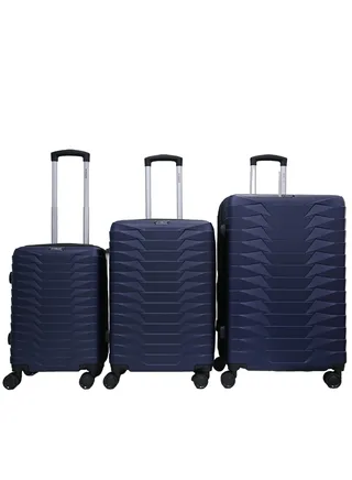 3 Piece ABS Hard side Trolley Luggage Set Spinner Wheels with Number Lock 