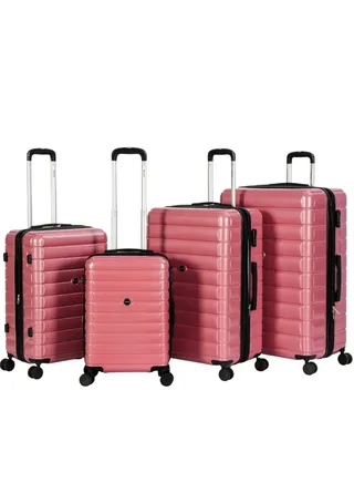 Suitcase Set of 4 PCS ABS Hardside Travel Luggage Bag 