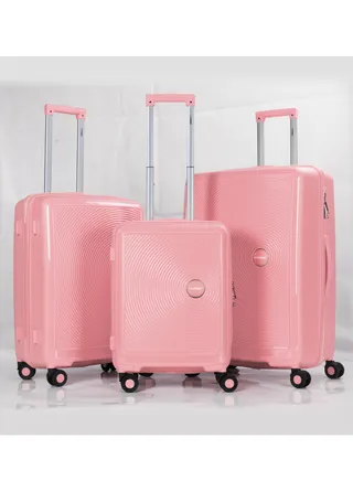 Trolley Luggage PP Hard Side 3PCS Set With TSA Lock Travel Bag 