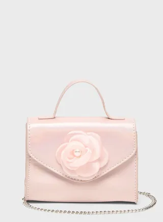 Kids Top Handle Flower Detail Fashin Bag 