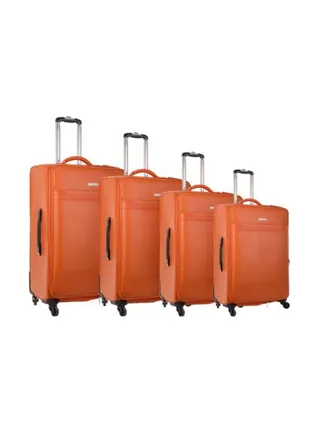 4-Piece Travel Suitcase Luggage Set Orange 