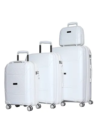 Travelling Suitcase Hard Shell Lightweight Luggage-Hard Sided with Spinner Wheels & 3 Digit Number Lock-Set of 3 Trolley Bags and 1 cosmetic bag (20/24/28/14 Inches) 