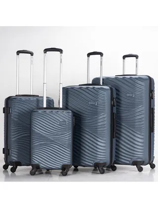 Set of 4 ABS Trolley Luggage With Number Lock 20,24,28,32 Inches 