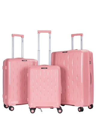 Trolley Luggage PP Hard Side 3PCS Set With TSA Lock Travel Bag 