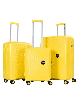 Trolley Luggage PP Hard Side 3PCS Set With TSA Lock Travel Bag 