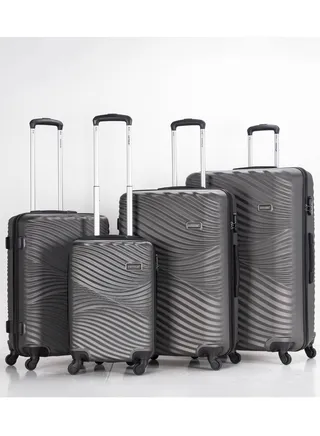 Set of 4 ABS Trolley Luggage With Number Lock 20,24,28,32 Inches 