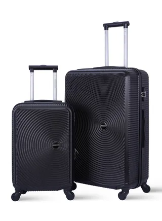 Astro ABS Hardside Spinner Luggage Trolley Set Black 