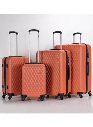 Set of 4 ABS Trolley Luggage With Number Lock 20,24,28,32 Inches 