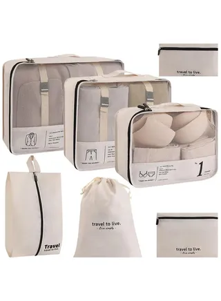 7 Pcs Packing Cubes Luggage Organizers for Travel Accessories 