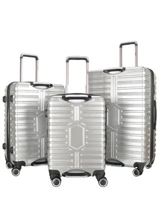 Trolley Luggage Set of 3 PCS TPC Hard Side Spinner Wheels with TSA Lock 