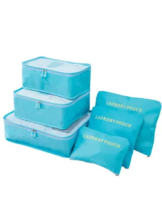 6 Pcs Travel Luggage Bags Set Home Storage Case Set Multi-functional Clothing Sorting Packages Travelling Packing Organizor Organizer Pouches Bundle 