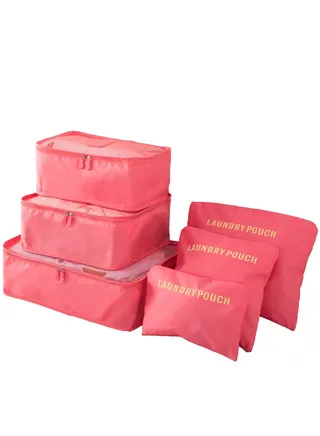 6 Pcs Travel Luggage Bags Set Home Storage Case Set Multi-functional Clothing Sorting Packages Travelling Packing Organizer Pouches kit 