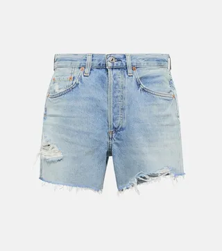 Annabelle distressed denim shorts