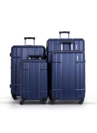 4-Piece ABS Spinner Luggage Trolley Bag Set 20/24/28/32 Inch Navy 