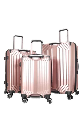 Trolley Luggage Set of 3 PCS TPC Hard Side Spinner Wheels with TSA Lock 