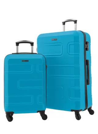 Neo ABS Hardside Spinner Luggage Trolley Set Blue 