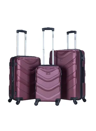 Suitcase Set of 3 PCS ABS Hardside Travel Luggage Bag 