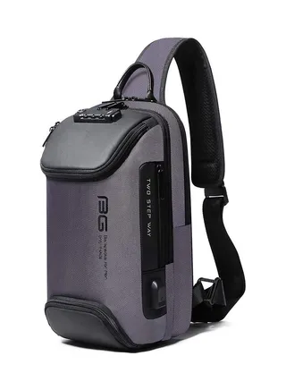 Sling Bag for Men Crossbody Bag Waterproof Shoulder Bag for Men Chest Bag Anti-Theft Bag for Outdoor Sport Travel Chest Bag For Cycling Casual Office Business BANGE (Grey) 
