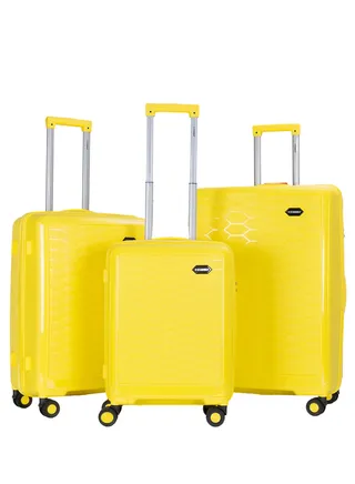 Trolley Luggage PP Hard Side 3 PCS Set Luggage Bag with TSA Lock Travel Suitcase 