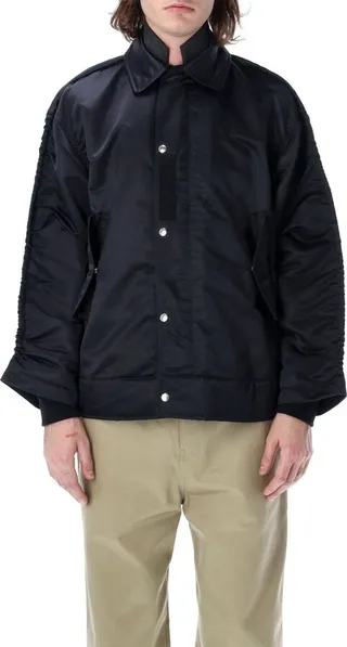 Sacai Collared Button-Up Bomber Jacket