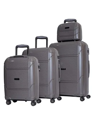 Travelling Suitcase Hard Shell Lightweight Luggage-Hard Sided with Spinner Wheels & 3 Digit Number Lock-Set of 3 Trolley Bags and 1 cosmetic bag (20/24/28/14 Inches) 