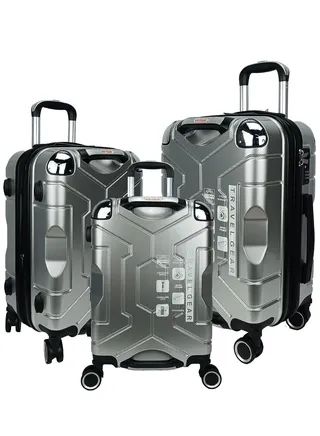 Trolley Luggage Set of 3 PCS TPC Hard Side Spinner Wheels with TSA Lock 