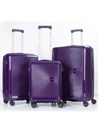 Trolley Luggage PP Hard Side 3PCS Set With TSA Lock Travel Bag 