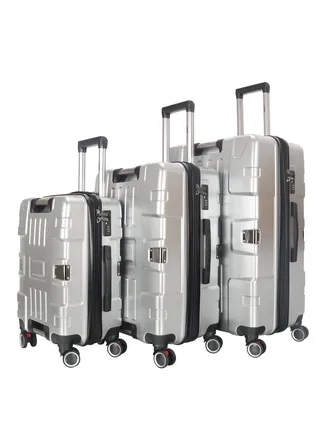 Trolley Luggage Set of 3 PCS TPC Hard Side Spinner Wheels with TSA Lock 