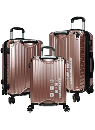 Trolley Luggage Set of 3 PCS TPC Hard Side Spinner Wheels with TSA Lock With Cup Holder 