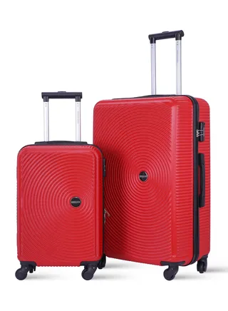 Astro ABS Hardside Spinner Luggage Trolley Set Red 