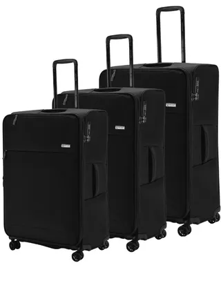Pierre Cardin Softside Luggage Set of 3, Lightweight and Darable Material , TSA Lock, UNISEX Travel Suitcase 