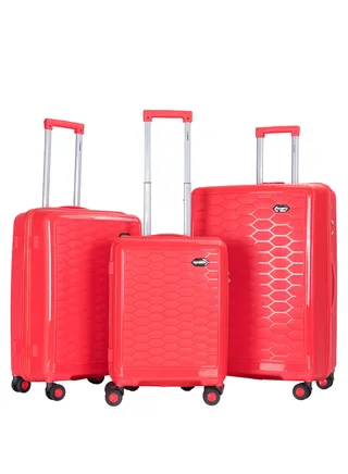 Trolley Luggage PP Hard Side 3 PCS Set Luggage Bag with TSA Lock Travel Suitcase 