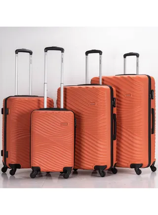 Set of 4 ABS Trolley Luggage With Number Lock 20,24,28,32 Inches 