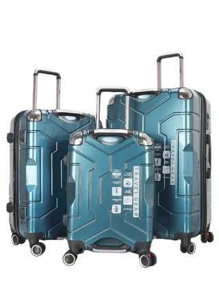 Trolley Luggage Set of 3 PCS TPC Hard Side Spinner Wheels with TSA Lock 