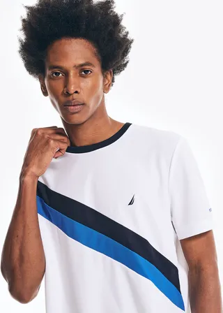 Navtech Sustainably Crafted Chest-Stripe T-Shirt