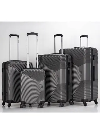 Set of 4 ABS Trolley Luggage With Number Lock 20,24,28,32 Inches 