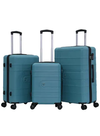 3 Piece ABS Hard side Trolley Luggage Set Spinner Wheels with Number Lock 