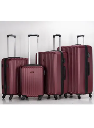 Suitcase Set of 4 PCS ABS Hardside Travel Luggage Bag 