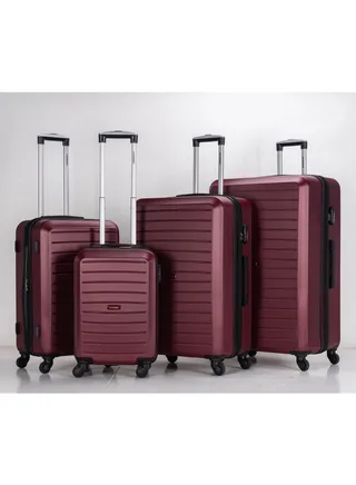 Suitcase Set of 4 PCS ABS Hardside Travel Luggage Bag 