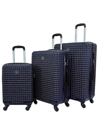 Luggage Set of 3 Hard Side Lightweight Travel Bag Trolley Set With Spinner Wheels & Lock (20/25/29 Inches) 