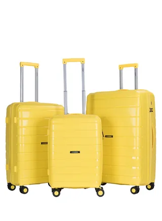 Trolley Luggage PP Hard Side 3PCS Set With TSA Lock Travel Bag 