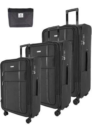 Pierre Cardin Lightweight Luggage Set of 3 for Travel, Softside Suitcase Set With TSA Approved Lock, 