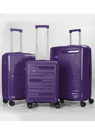 Trolley Luggage PP Hard Side 3PCS Set With TSA Lock Travel Bag 