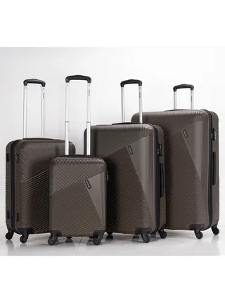 Set of 4 ABS Trolley Luggage With Number Lock 20,24,28,32 Inches 