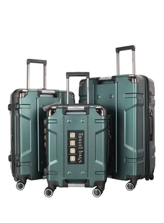 Trolley Luggage Set of 3 PCS TPC Hard Side Spinner Wheels with TSA Lock 