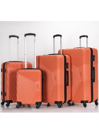 Set of 4 ABS Trolley Luggage With Number Lock 20,24,28,32 Inches 