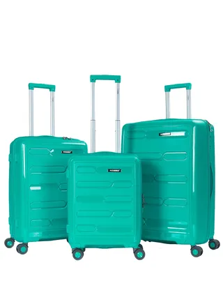 Trolley Luggage PP Hard Side 3PCS Set With TSA Lock Travel Bag 