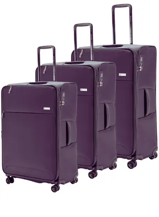 Pierre Cardin Softside Luggage Set of 3, Lightweight and Darable Material , TSA Lock, UNISEX Travel Suitcase 