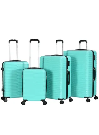 Suitcase Set of 4 PCS ABS Hardside Travel Luggage Bag 
