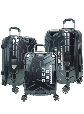 Trolley Luggage Set of 3 PCS TPC Hard Side Spinner Wheels with TSA Lock 